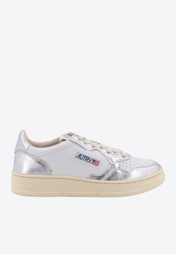 Autry Medalist Low-Top Sneakers Silver AULWWB18_SILVER