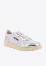 Autry Medalist Low-Top Sneakers Silver AULWWB18_SILVER