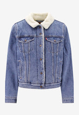 Levi
s Ex-Boyfriend Sherpa Trucker Denim Jacket Blue 36136_0058