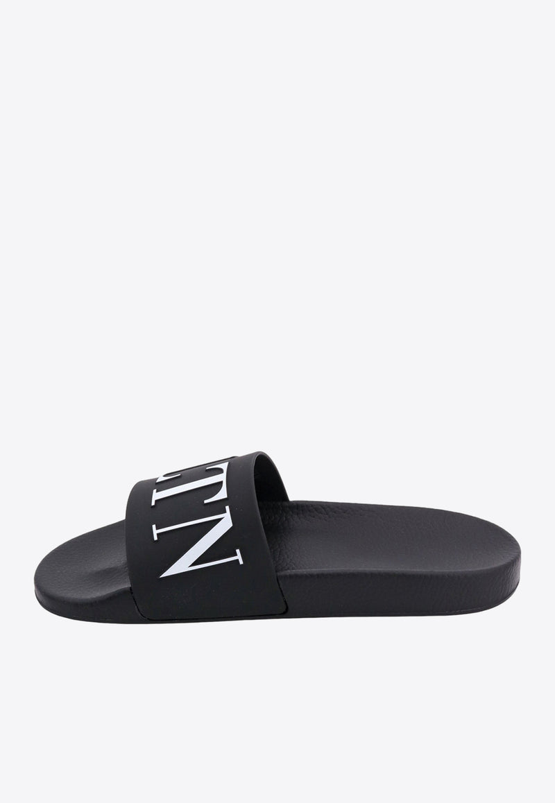 Valentino VLTN Rubber Slides Black 3Y2S0873SYE_0NI