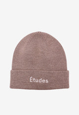 Études Logo Embroidered Wool Beanie Brown H23NM690L00460_BROWN