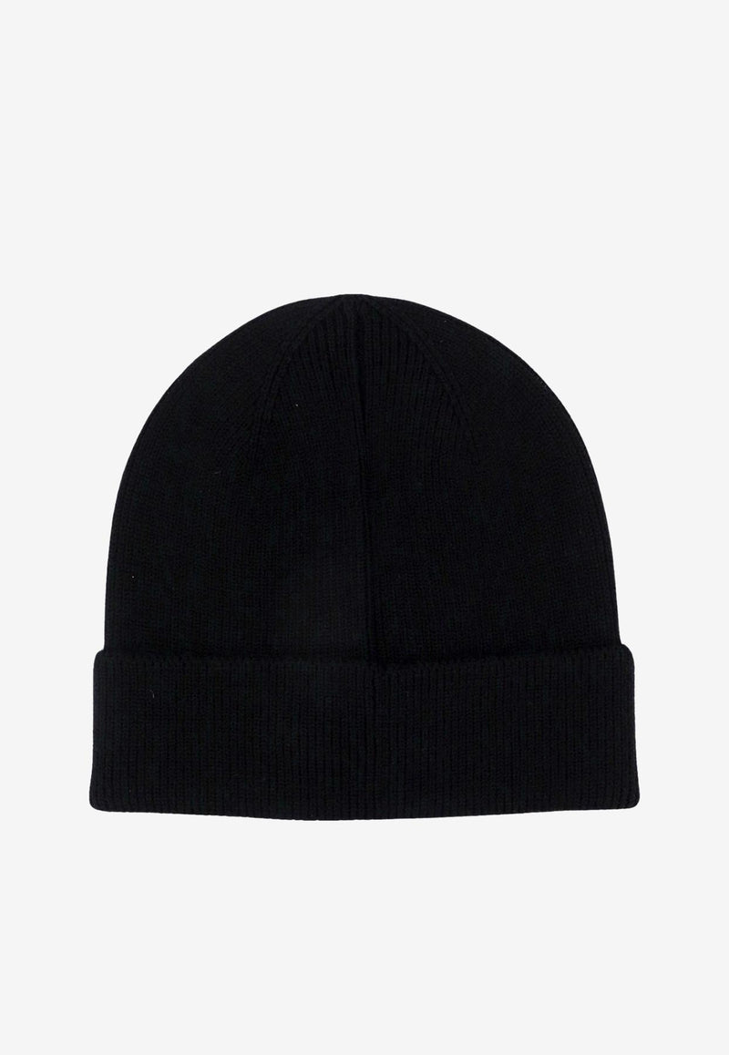 Études Logo Embroidered Wool Beanie Black C00NE690L00499_BLACK