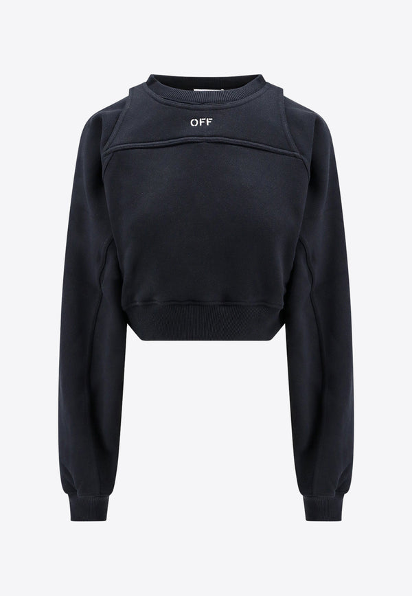 Off-White OFF Stamp Crewneck Sweatshirt Black OWBA071F23JER001_1001