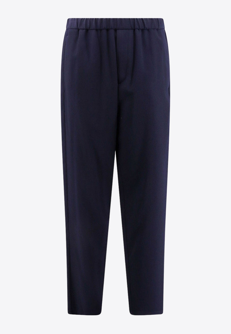 Giorgio Armani Tapered Ribbed Wool-Blend Pants Blue 3WGPP0XKT04DW_UBWF