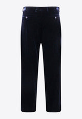 Giorgio Armani Straight-Leg Velvet Pants Blue 3SGPP0VRT0025_UBUV