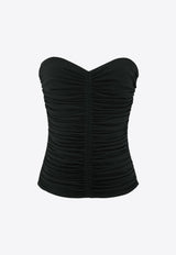 Saint Laurent Ruched Bustier Top 753703Y5F63_1000