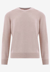 Brunello Cucinelli Rib Knit Cashmere Sweater  Beige M2200100_CS396