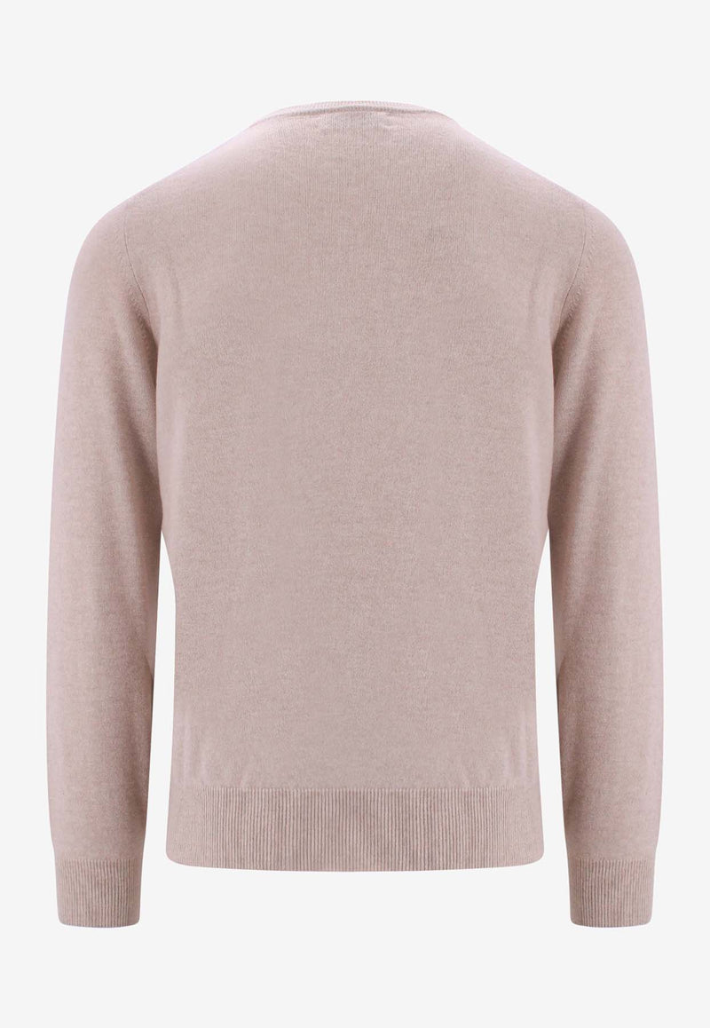 Brunello Cucinelli Rib Knit Cashmere Sweater  Beige M2200100_CS396