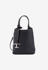 Tod
s Micro Top Handle Bag in Hammered Leather Black XBWAPAT9000QRI_B999