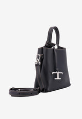 Tod
s Micro Top Handle Bag in Hammered Leather Black XBWAPAT9000QRI_B999