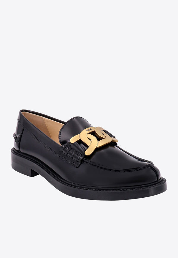 Tod
s Chain Plaque Patent Leather Loafers Black XXW59C0EN90SHA_B999