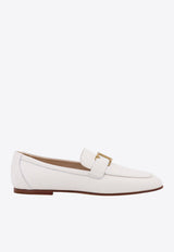 Tod
s T Timeless Leather Loafers White XXW79A0GG90MID_B001