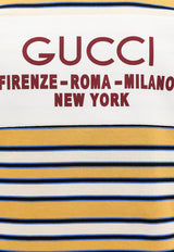 Gucci Logo Patch Striped Polo T-shirt Multicolor 758531XJFX3_7218