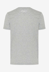 Gucci V-neck Logo T-shirt Gray 758433XJFZ1_1160