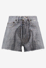 Maison Margiela All-Over Rhinestone Mini Shorts Silver S67MU0041S30855_961