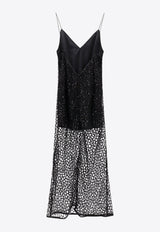 The Nina Studio The Mantis Sequin Embellished Maxi Dress Black THEMANTIS_NERO