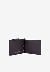 MM6 Maison Margiela Signature Stitch Leather Wallet Black SA1UI0018P4745_T8013