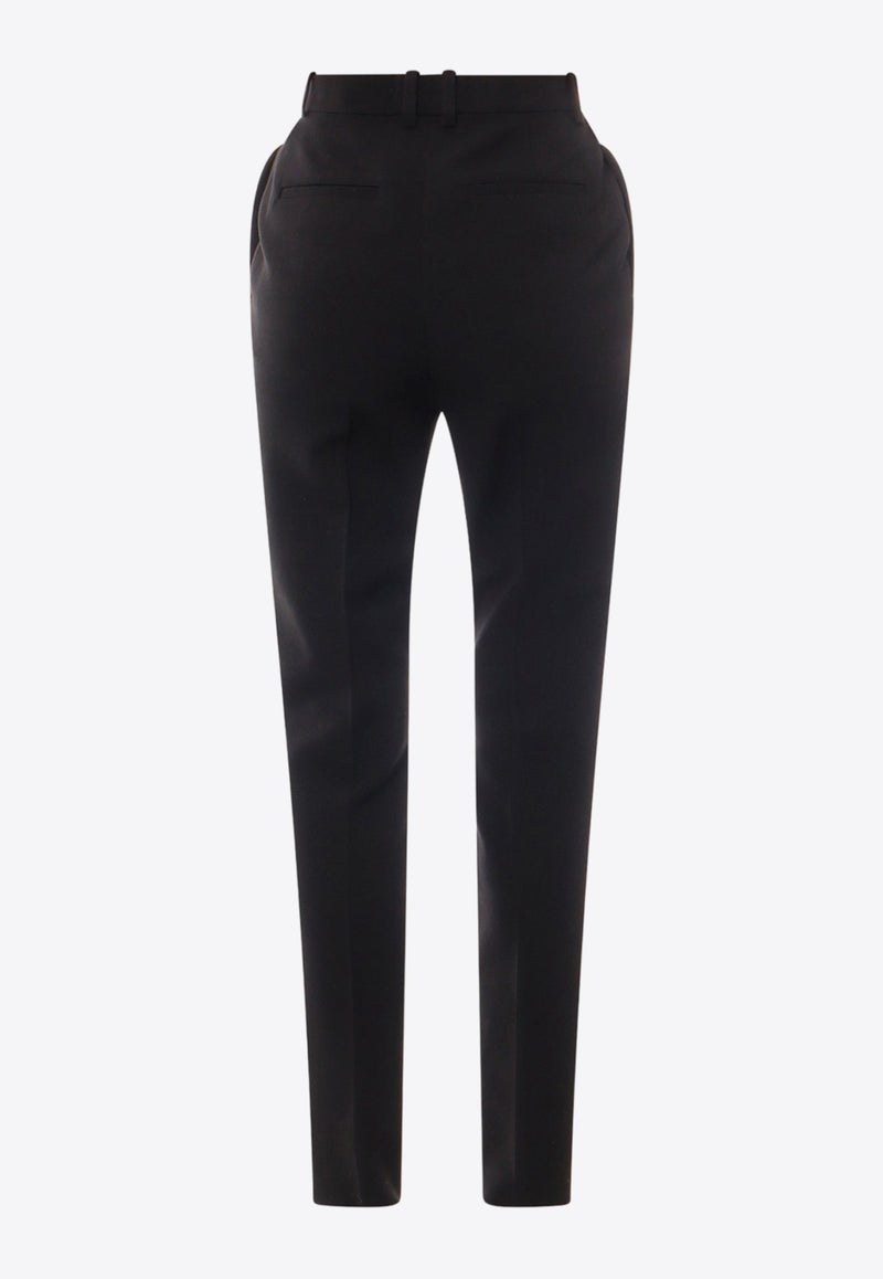 Saint Laurent Slim-Leg Tailored Pants in Wool 766158Y806V_1000