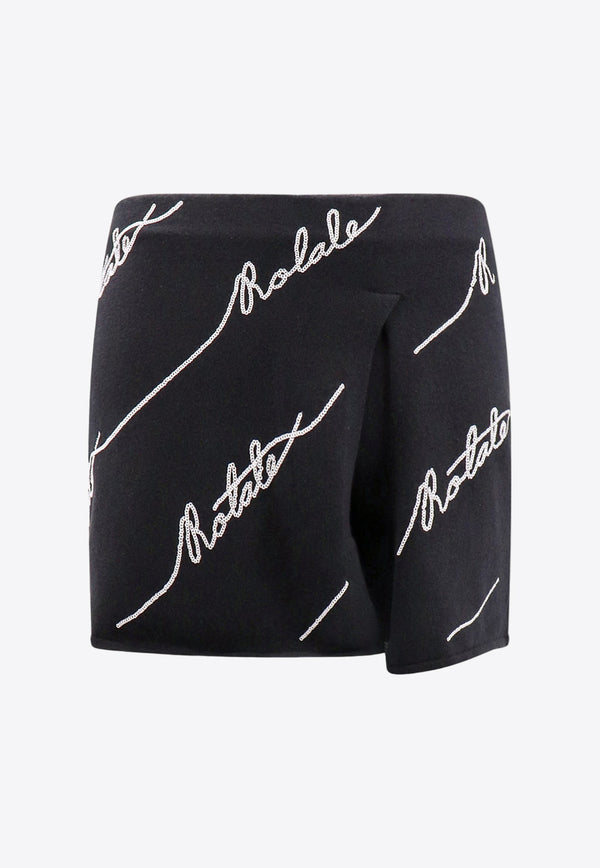 ROTATE Signature Logo Mini Shorts Black 110111100_1000