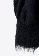 Alberta Ferretti Brushed Mohair Blend Sweater Black A09456603_0555