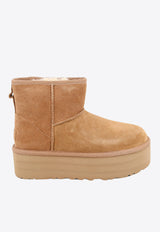 UGG Mini Classic Flatform Suede Boots Chestnut 1134991_CHE