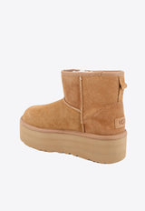 UGG Mini Classic Flatform Suede Boots Chestnut 1134991_CHE