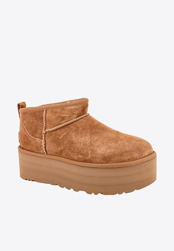 UGG Classic Ultra Mini Flatform Boots Chestnut 1135092_CHE