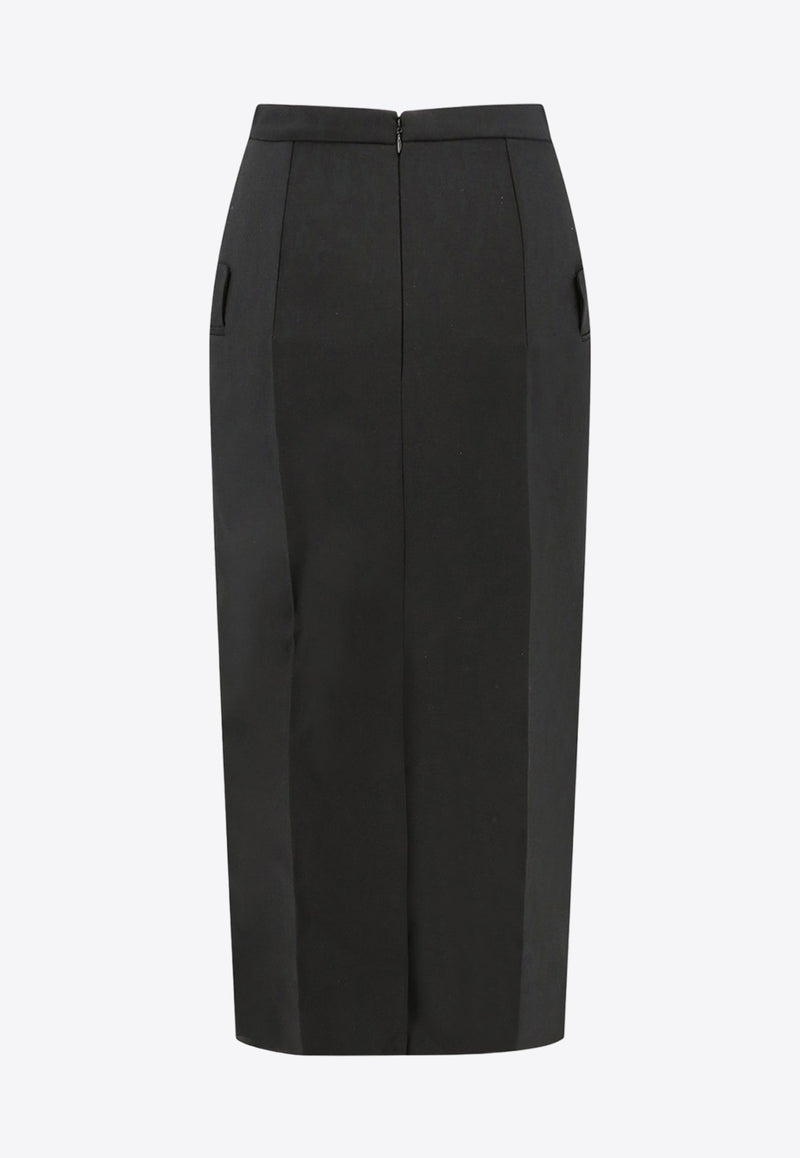 Alexander McQueen Upside-Down Slashed Skirt Black 769017QJACX_1000