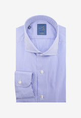 Barba Striped Long-Sleeved Shirt Blue LIU02P0136072_0002