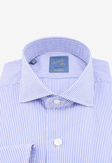 Barba Striped Long-Sleeved Shirt Blue LIU02P0136072_0002