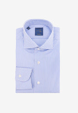 Barba Dandylife Long-Sleeved Striped Shirt Blue LIU02P01PZ0136_0001