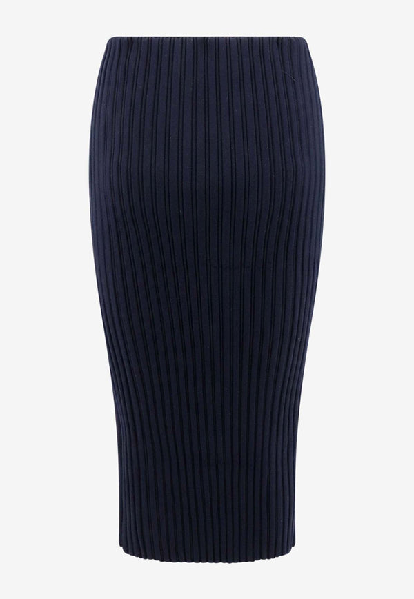 Philosophy Di Lorenzo Serafini Ribbed Midi Pencil Skirt Blue 01817103_0510