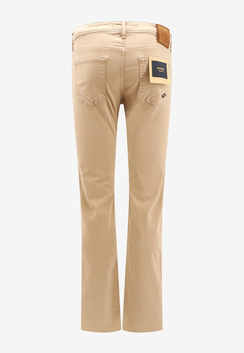 Incotex Suede Patch Slim Jeans Beige BDPS0003305S_361