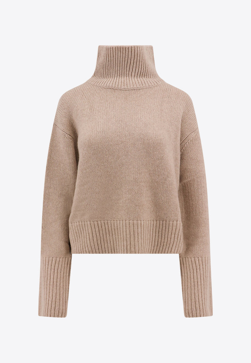 Lisa Yang High-Neck Cashmere Sweater Beige 2022098_SAND