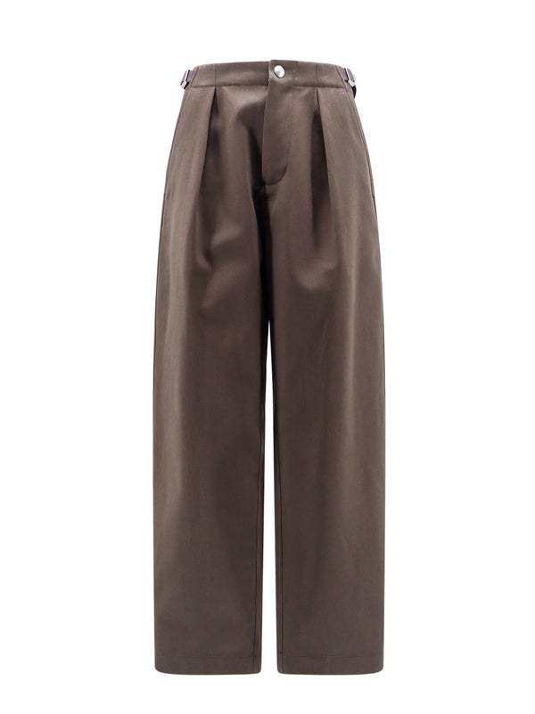 Burberry Straight-Leg Pleated Pants Brown 8077752_B7326