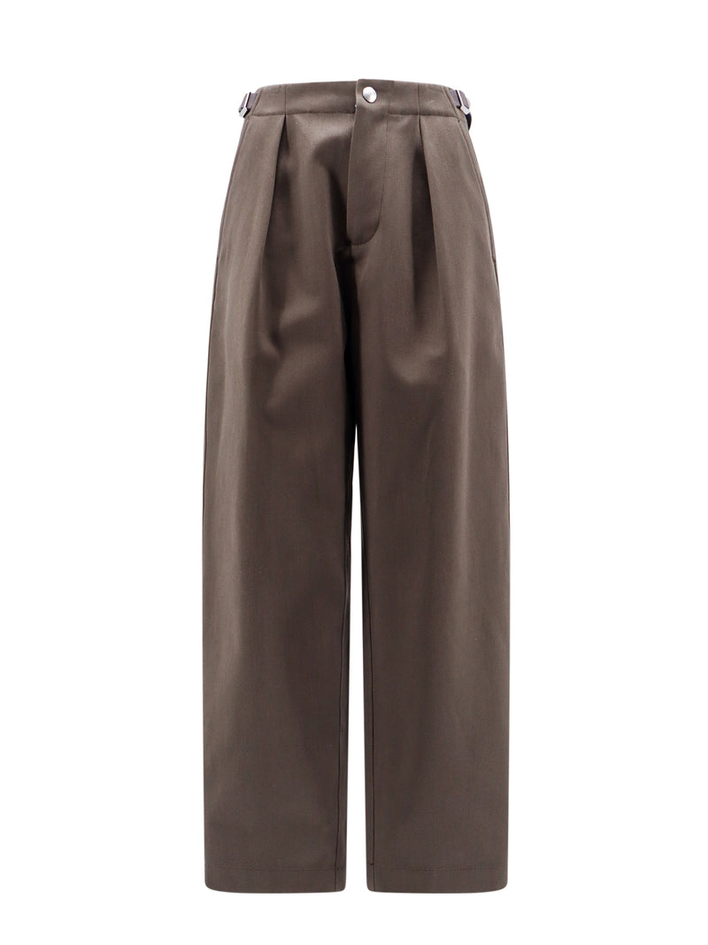 Burberry Straight-Leg Pleated Pants Brown 8077752_B7326