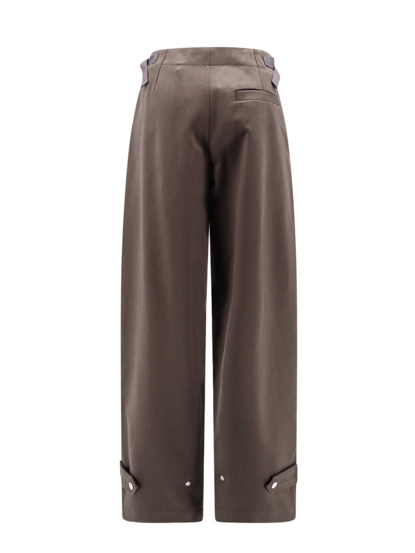 Burberry Straight-Leg Pleated Pants Brown 8077752_B7326