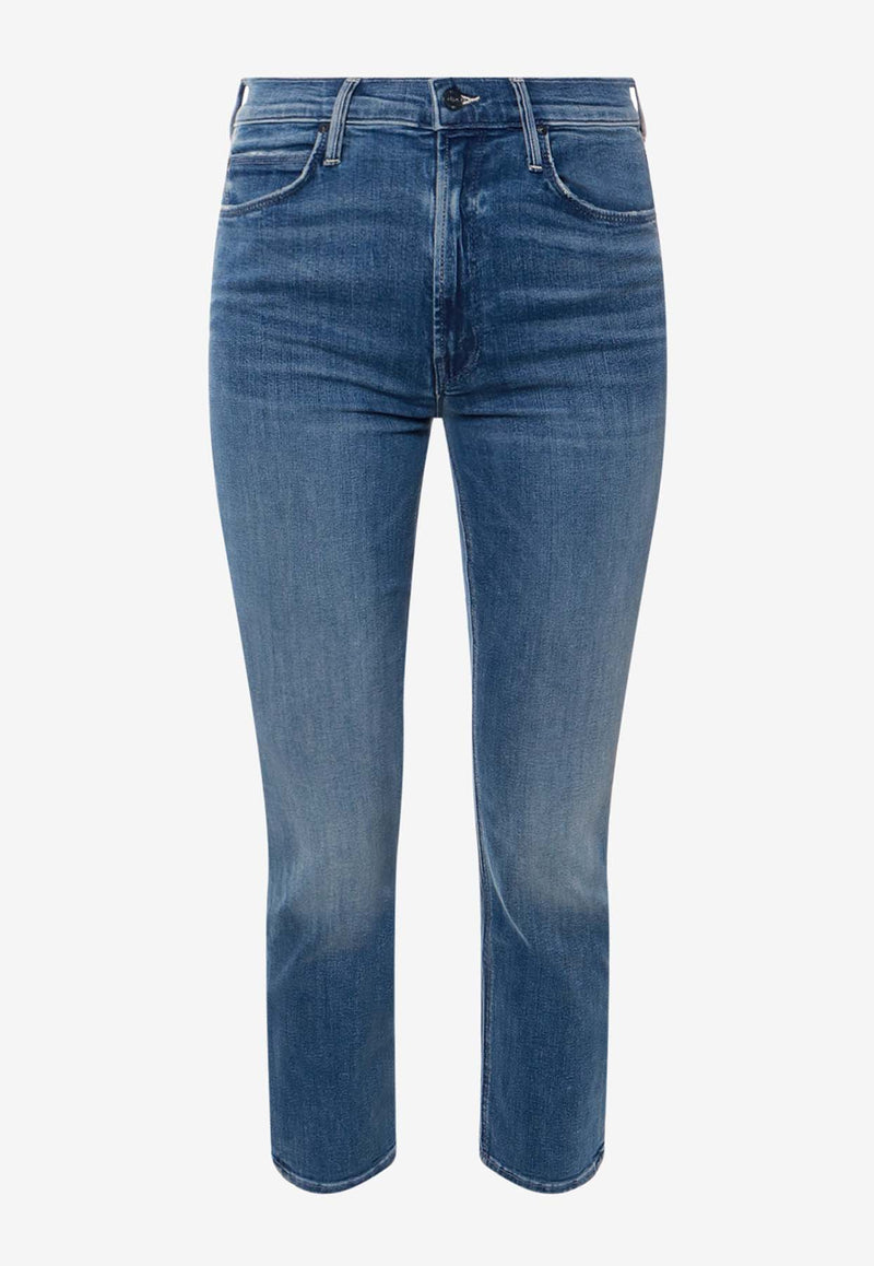 MOTHER Basic Straight-Leg Jeans Blue 1686104E_WOR