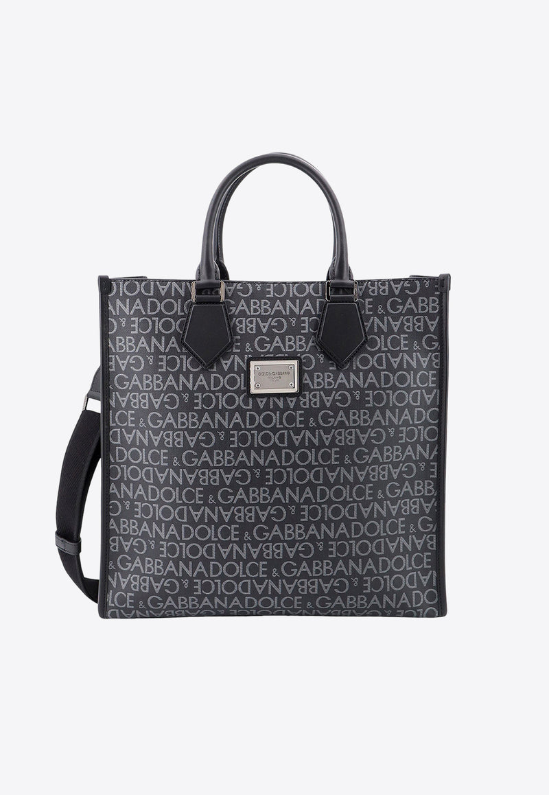 Dolce 
Gabbana Medium Coated Jacquard Tote Bag  BM2273AJ705_8B969