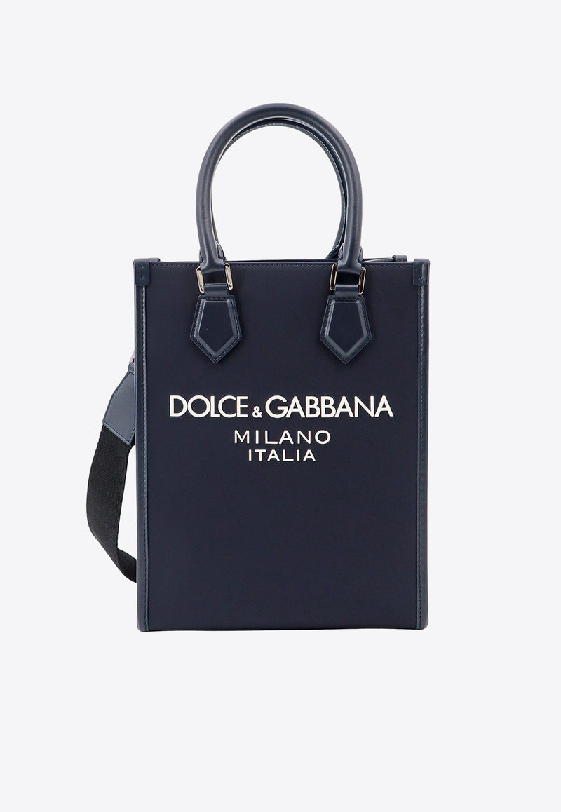 Dolce 
Gabbana Small Logo Tote Bag Blue BM2123AG182_8C653