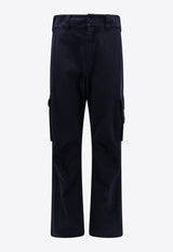 Dolce 
Gabbana Logo Plaque Straight-Leg Cargo Pants Blue GP01WTG8KH2_B0665