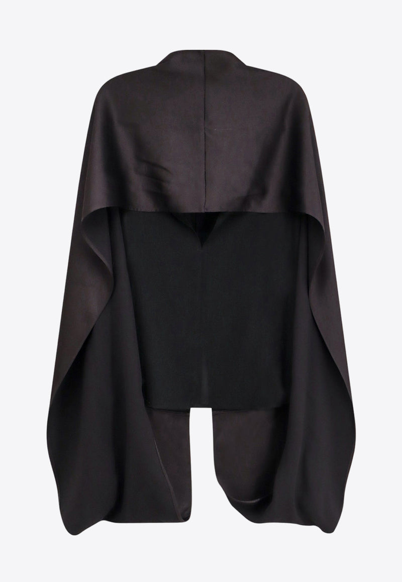 LE17SEPTEMBRE Wool Top with Cape-Detail Black LS2411BL002EBK_BLACK