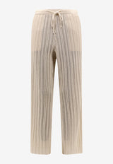 LE17SEPTEMBRE Flared Ribbed Pants Beige LS2411KN015ELBE_BEIGE