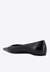 Toteme The Asymmetric Pointed Ballet Flats Black 241WAS990LE0002_001