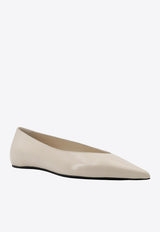 Toteme The Asymmetric Pointed Ballet Flats Beige 241WAS990LE0046_007