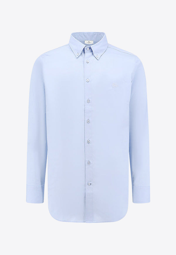 Etro Logo Button-Down Shirt MRIB0006AV202_B1581 Blue