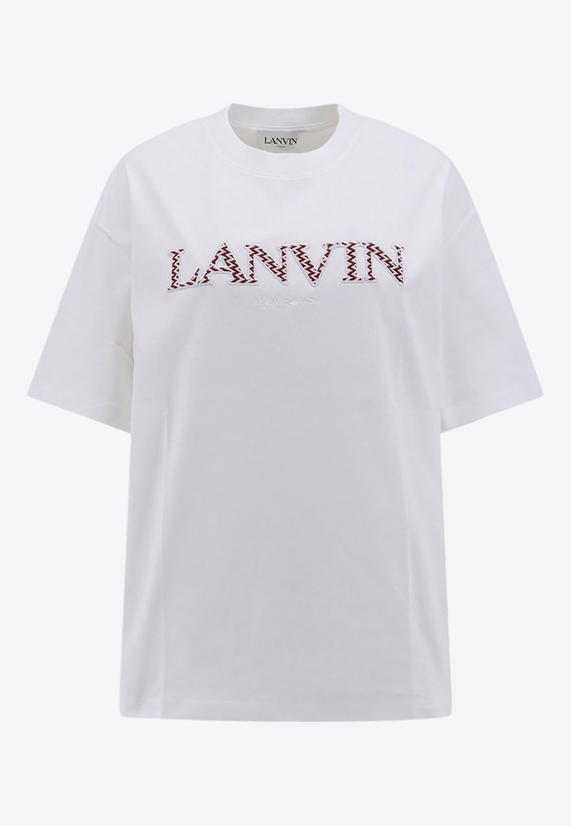 Lanvin Logo Patch Crewneck T-shirt White TS0022J207_01