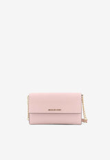 Michael Kors Logo Plaque Leather Clutch Pink 32R4GJ6C9L_187