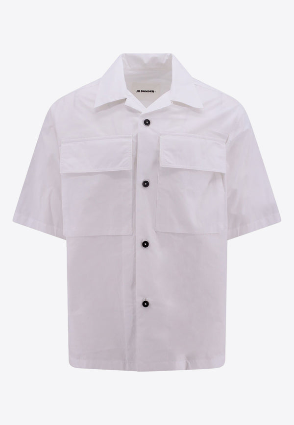 Jil Sander Short-Sleeved Bowling  Shirt White J47DL0106J45127_100