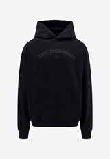 Dolce 
Gabbana Logo Print Hooded Sweatshirt Black G9AKATHU7PP_N0000